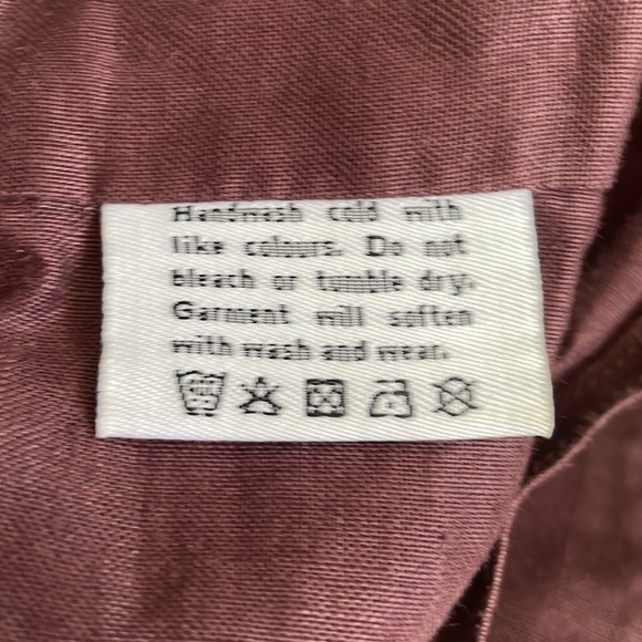 Araw linen burgundy sleeveless crop top X small - Picture 7 of 7